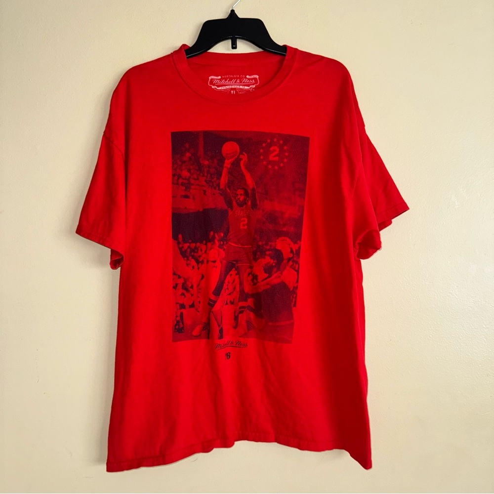 Lot of 2 Mitchell & Ness 76ers Moses Malone / Dr. J Julius Erving Shirts Size XL - Picture 2 of 9